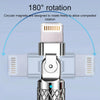 Mech Series 6A 120W USB to 8 Pin 180-degree Metal Plug Fast Charging Cable, Length: 1.8m(Black)