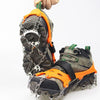 1 Pair  23 Spikes Crampons Outdoor Winter Walk Ice Fishing Snow Shoe Spikes,Size: M Orange