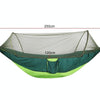Portable Outdoor Camping Full-automatic Nylon Parachute Hammock with Mosquito Nets, Size : 250 x 120cm (Dark Green)