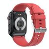 E500 1.83 inch HD Square Screen TPU Watch Strap Smart Watch Supports ECG Monitoring / Non-invasive Blood Sugar(Red)
