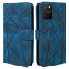 For Samsung Galaxy S10 Lite Skin Feel Geometric Lines Leather Phone Case(Blue)