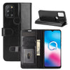 For Alcatel 3X 2020 R64 Texture Single Horizontal Flip Protective Case with Holder & Card Slots & Wallet& Photo Frame(Black)