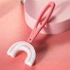 10 PCS U-shaped Children Baby Hand-held Soft Toothbrush Brushing Artifact for 6-12 Years Old, Style: Straight Handle (Pink)