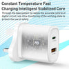 Yesido YC46 PD20W USB-C / Type-C + USB Travel Charger with 1m Type-C to 8 Pin Cable, UK Plug(Black)