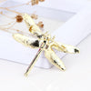 Retro Oil-Dripping Enamel Dragonfly Brooch(Black)
