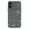 For iPhone X / XS Skin Feeling Jelly TPU Hybrid PC Phone Case(Doodle Puppy Black)