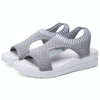 Women Breathable Platform Sandals Flying Woven Wedge Beach Sandals, Size: 43(light grey)