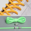 1 Pair Elastic Metal Buckle without Tying Shoelaces(Green)