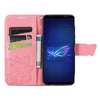 For Asus ROG Phone 6 Butterfly Love Flower Embossed Flip Leather Phone Case(Pink)