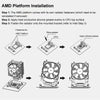 COOLMOON Frost Double Copper Tube CPU Fan Desktop PC Illuminated Silent AMD Air-Cooled Cooler, Style: P22 Streamline Edition Double Fan
