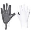 BOODUN P101251 Summer Outdoor Half Finger Silicone Non-Slip Fishing Gloves, Size: L(White)