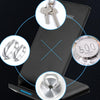 R2 10W Vertical Mobile Phone Wireless Charger Smart Fast Charge Charging Stand Desktop Stand(Black)
