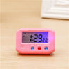 Portable Pocket Sized Digital Electronic Travel Alarm Clock Automotive Electronic Luminous Stopwatch LCD Clock(Red)