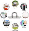 3 PCS 8mm 304 Stainless Steel Ship Oval Door Hinges Buckle