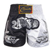 ZhuoAo Muay Thai/Boxing/Sanshou/Fighting Shorts for Men and Women, Size:XS(Classic Black White)