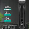 Mens Electrical Body Hair Trimmer LCD Digital Shaver(Black)