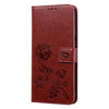 For Xiaomi Redmi Note 8 Pro Rose Embossed Horizontal Flip PU Leather Case, with Holder & Card Slots & Wallet(Brown)
