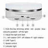 Intelligent Colourful Light Electric Speed Contro Round 360 Degree Rotating Plate Display Table, Color: White Charging