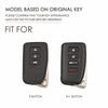 For Lexus 3-button Hallmo Car Cowhide Leather Key Protective Cover Key Case(Brown)
