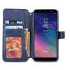 For Galaxy A6 2018 AZNS Calf Texture Magnetic Horizontal Flip PU Leather Case with Holder & Card Slots & Photo Frame(Blue)