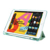 For iPad 10.2 2021 / 2020 / 2019 Airbag Deformation Horizontal Flip Leather Case with Holder & Pen Holder(Mint Green)