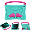 For Samsung Galaxy Tab S9 FE Boxing Series Kickstand EVA Shockproof Tablet Case with Shoulder Strap(Mint Rose Red)