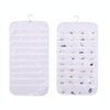 80-grid Jewelry Storage Hanging Bag Mon-woven Double-sided Jewelry Organizer Bag(White)