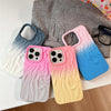 For iPhone 12 Pro Wrinkle Gradient Skin-feel Frosted TPU Phone Case(Pink Grey)