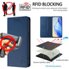 For Samsung Galaxy A15 5G / 4G RC01 Dual-Folded Magnetic Suction RFID Leather Phone Case(Dark Blue)