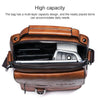 WEIXIER 8642 Men Business Retro PU Leather Handbag Crossbody Bag, Size: 27.5 x 22.5 x 9cm (Brown)