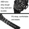 SKMEI 2031 Dual Movement Multifunctional Waterproof Outdoor Sports Watch(Black Gold)
