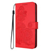 For Samsung Galaxy A56 5G Datura Flower Embossed Flip Leather Phone Case(Red)