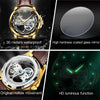 OLEVS 6661 Men Fashion Luminous Waterproof Mechanical Watch(Black + Gold)