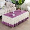 Simple Fabric Lace Rectangular Tablecloth, Size: 55x110cm(Peach Skin Velvet Purple)