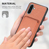 For Samsung Galaxy A56 5G Carbon Fiber Leather Card Magsafe Phone Case(Black)