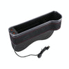 Car Central Control Seat Gap Storage Box with Dual USB Ambient Lights, Color: Suede Black Co-pilot