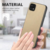 For Samsung Galaxy A22 4G Twill Fabric Leather Skin Back Phone Case(Khaki)