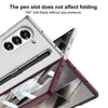 For Samsung Galaxy Z Fold6 GKK Integrated Ultra-thin PC Phone Case with Pen Slots, No Include Pen(Black)