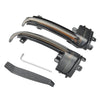 1 Pair For Audi A4 B8.5 Car Dynamic LED Turn Signal Light Rearview Mirror Flasher Water Blinker (Transparent Black)