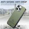For iPhone 15 Plus Twill Fabric Leather Skin Back Phone Case(Green)