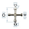 Elevator Water Meter Valve Cross Key Inner Triangle Wrench, Style: B Silver