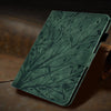 For Amazon Kindle Paperwhite 12th 2024 Fortune Tree Pressure Flower Smart Leather Tablet Case(Green)