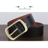 Dandali YY23 Men Retro Antique Pin Buckle Leather Belt Waistband, Length: 95-115cm (Black)
