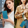 For Samsung Galaxy S25+ / S24+ 5G Magnetic Closure Nine Card Slots Zipper Leather Case with Hand Strap(Turquoise)
