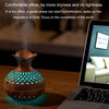 LED Light Aromatherapy Diffuser Home Small Vase Quiet Humidifier Aromatherapy Diffuser 2 In 1(Dark Wood)