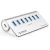 ORICO M3U7 Aluminum Alloy 7-Port USB 3.2 Gen1 5Gbps HUB with 0.5m Cable(Silver)