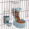 Hanging Cat Feeder & Drinker, Blue, Cage/Kennel Attach