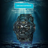 SMAEL 8008 Outdoor Waterproof Camouflage Sports Electronic Watch Luminous Multi-function Waist Watch(Camouflage Dark Green)