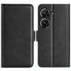 For Asus Zenfone 9 Dual-side Magnetic Buckle Horizontal Flip Leather Phone Case(Black)