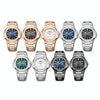 BINBOND B1885 30m Waterproof Retro Luminous Square Men Quartz Watch, Color: White Steel-Black